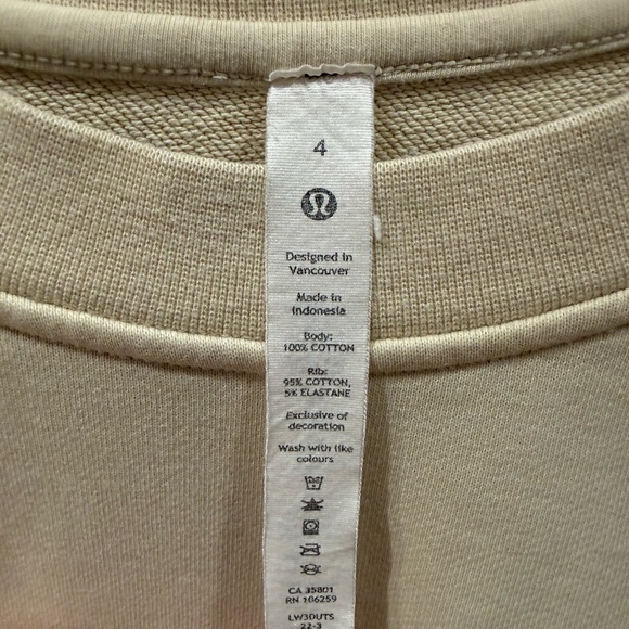 Lululemon Perfectly Oversized Crew Sweatshirt in Biege - Picture 6 of 9